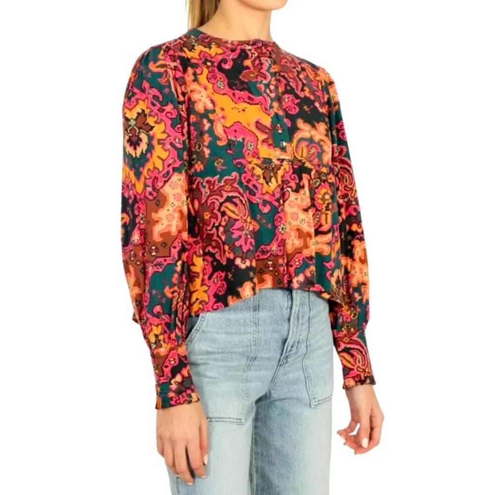 Love the Label “Maryelle” top blouse, in “Bibi” print. XS, EUC. - Picture 2 of 11